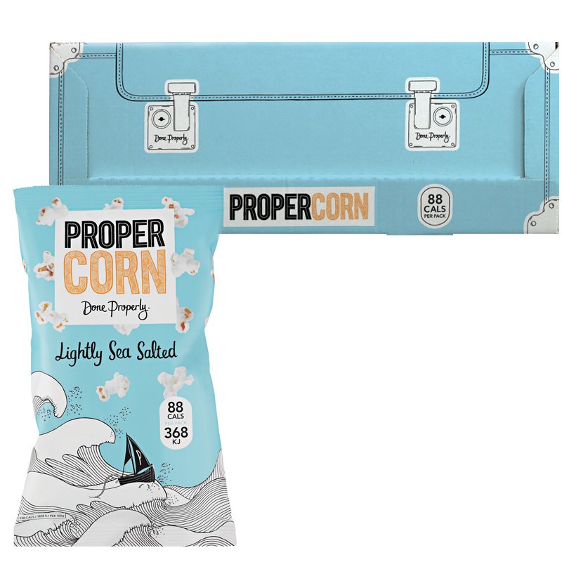 Laatikollinen Popcornia "Lightly Sea Salted" 12 x 70 g - 71% alennus