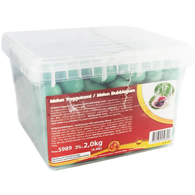Kokonainen laatikko: Purukumi Meloni 2kg - 50% alennus