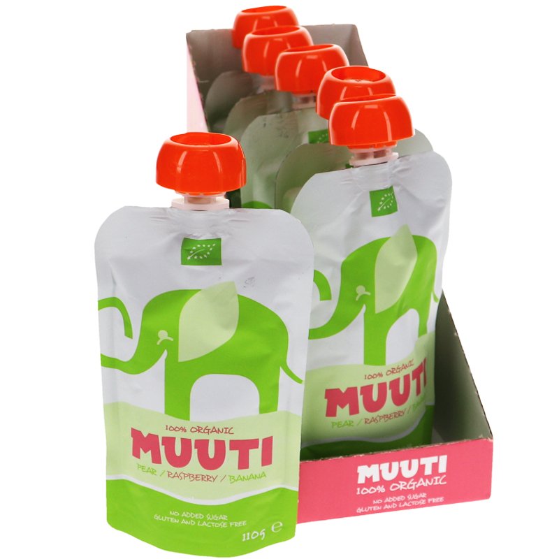 Luomu Smoothie Päärynä, Vadelma & Banaani 6kpl - 71% alennus