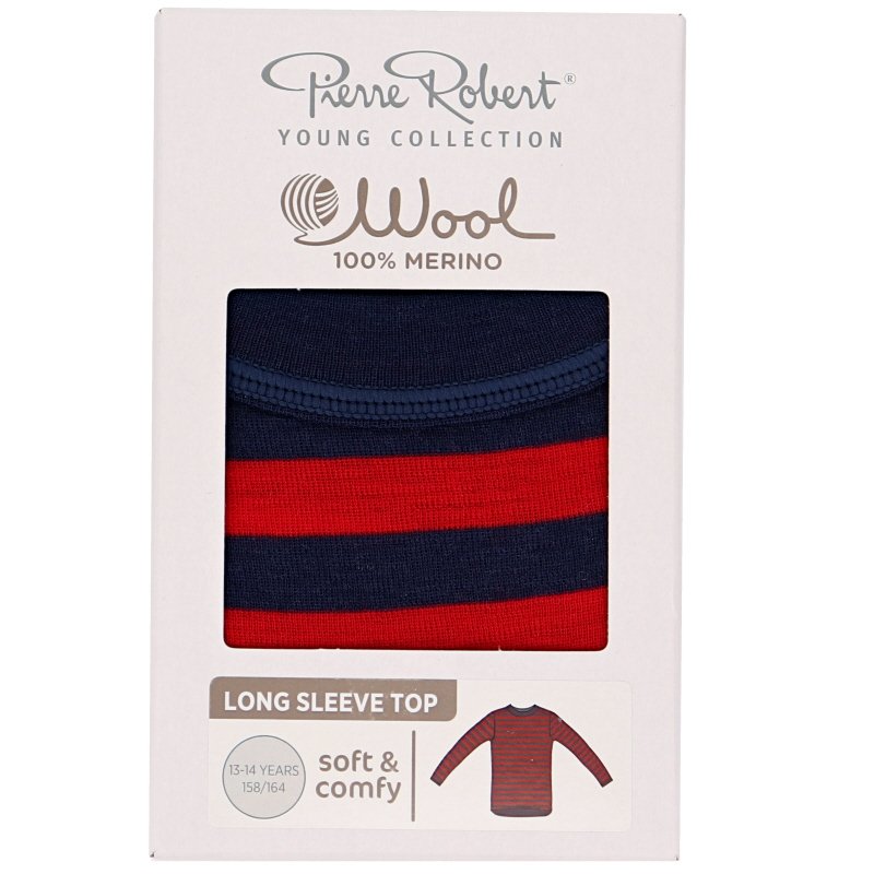 Merinovillapaita lapsille Navy Red, koko 158-164 - 78% alennus
