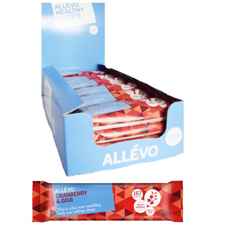 Välipalapatukat Cranberry & Goji 24kpl - 85% alennus