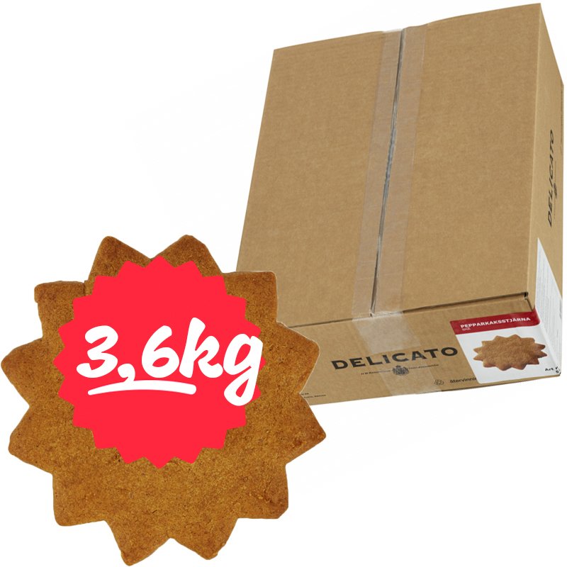 Piparkakkutähdet 3,6kg - 40% alennus