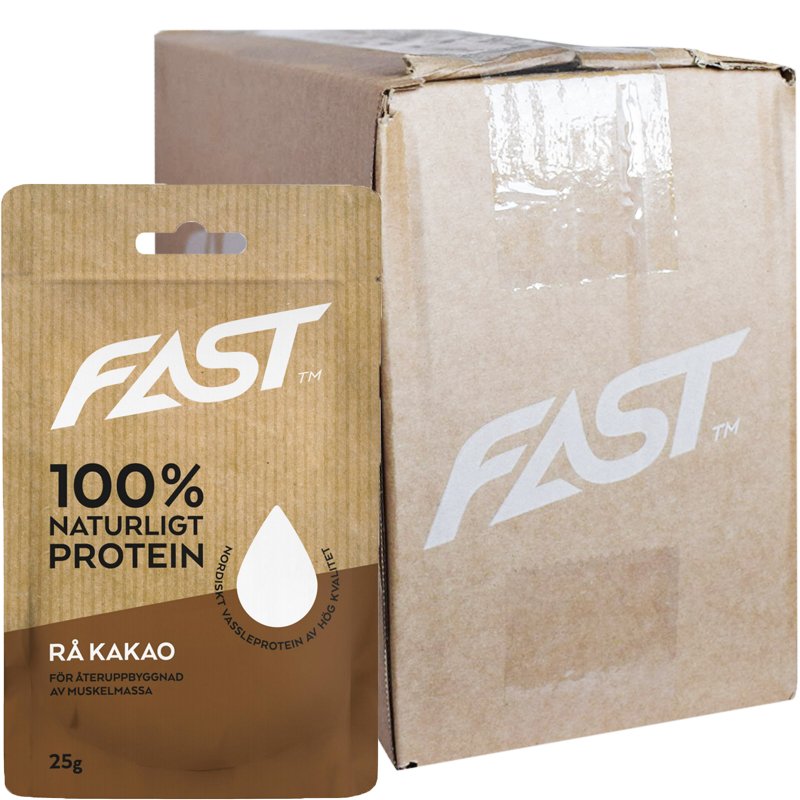 Laatikollinen Proteiinijauhepusseja Raakakaakao 20 x 25g - 86% alennus