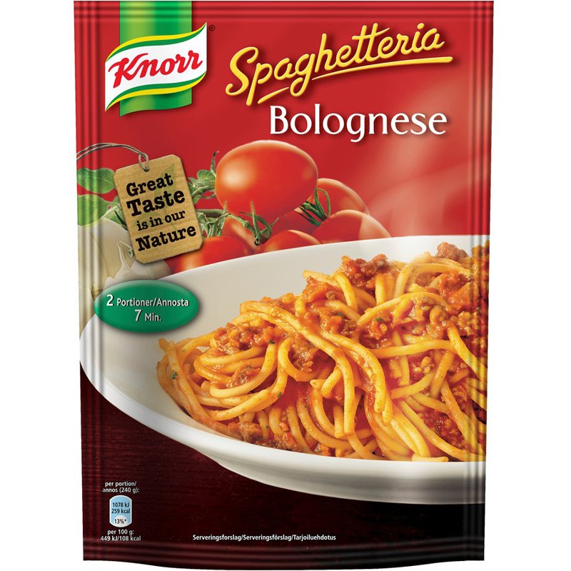 Ateria-ainekset "Spaghetteria Bolognese" 148g - 0% alennus