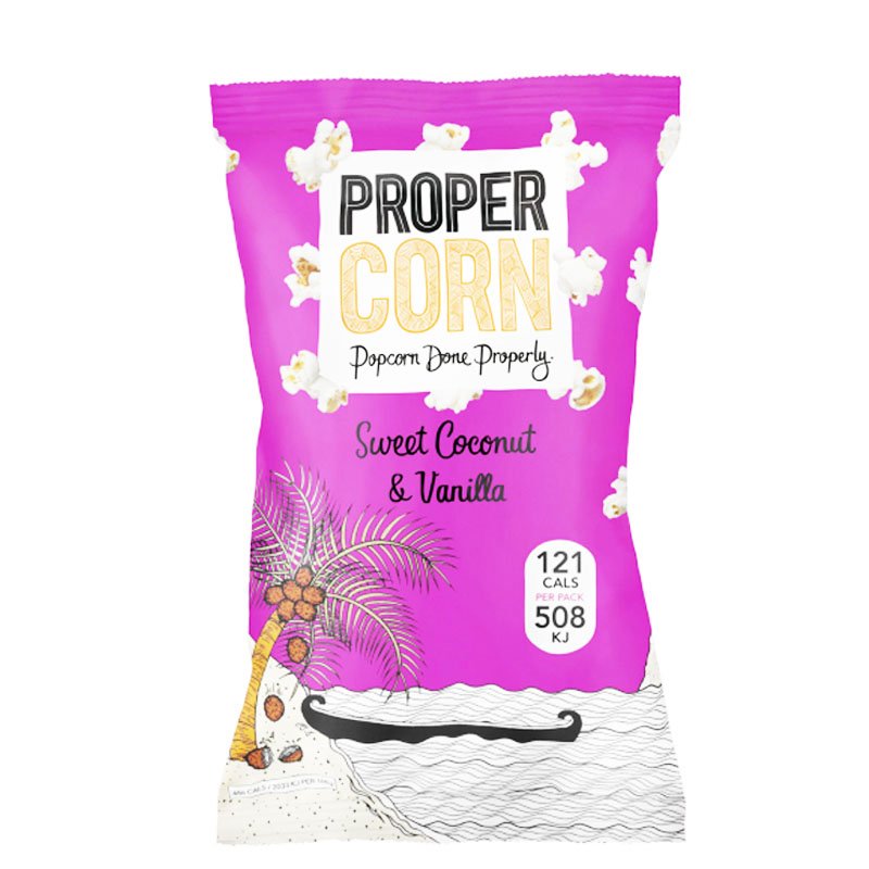 Popcorn "Coconut & Vanilla" 25g - 81% alennus