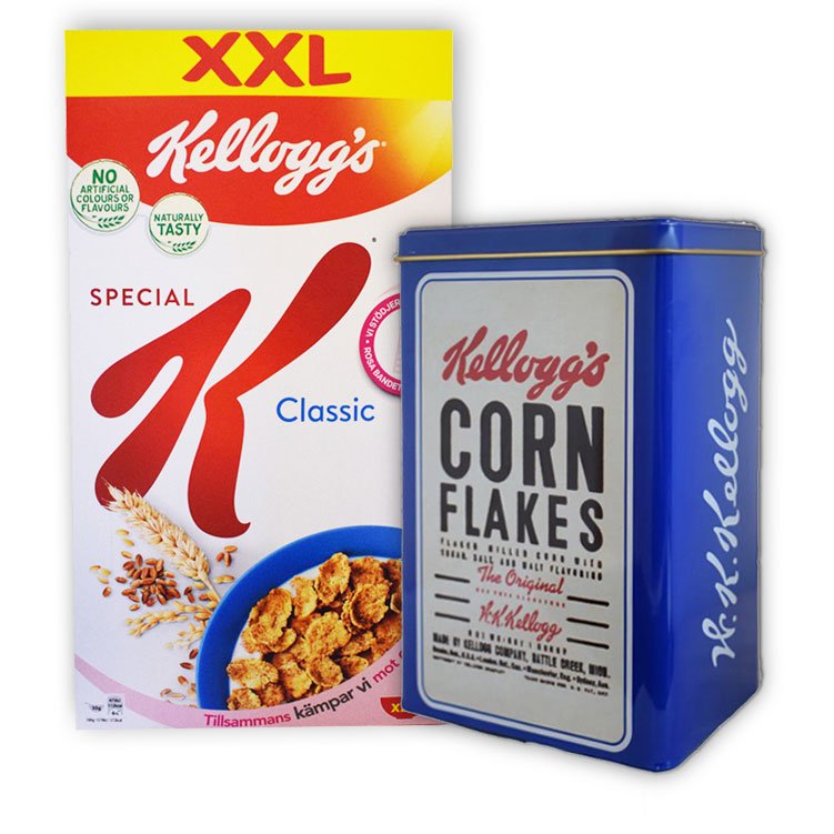 Aamiaishiutaleet "Classic" 800g + Retro Säilytyspurkki - 64% alennus