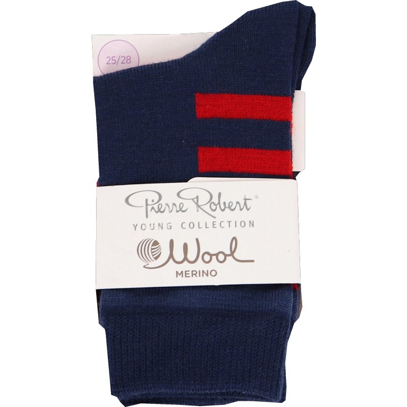Merinovillasukat Navy Red koko 25-28 - 79% alennus