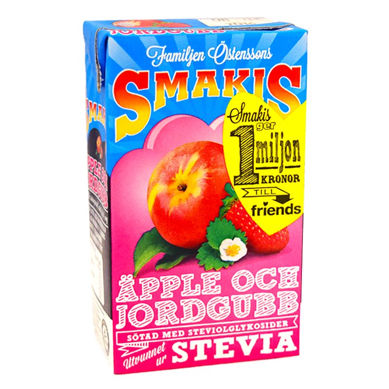 Hedelmäjuoma, Omena & Mansikka Stevia 250ml - 22% alennus