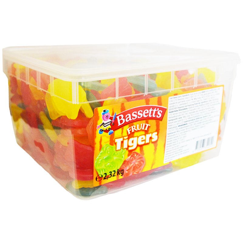 Laatikollinen makeisia "Fruit Tigers" 2,32 kg - 58% alennus