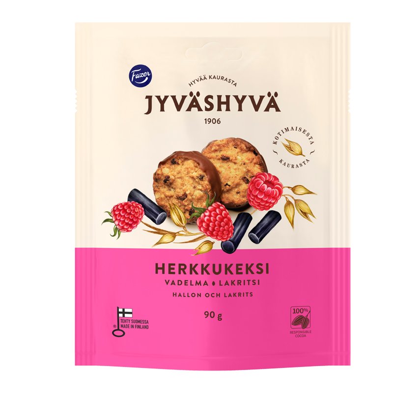 Herkkukeksi Vadelma & Lakritsi - 20% alennus