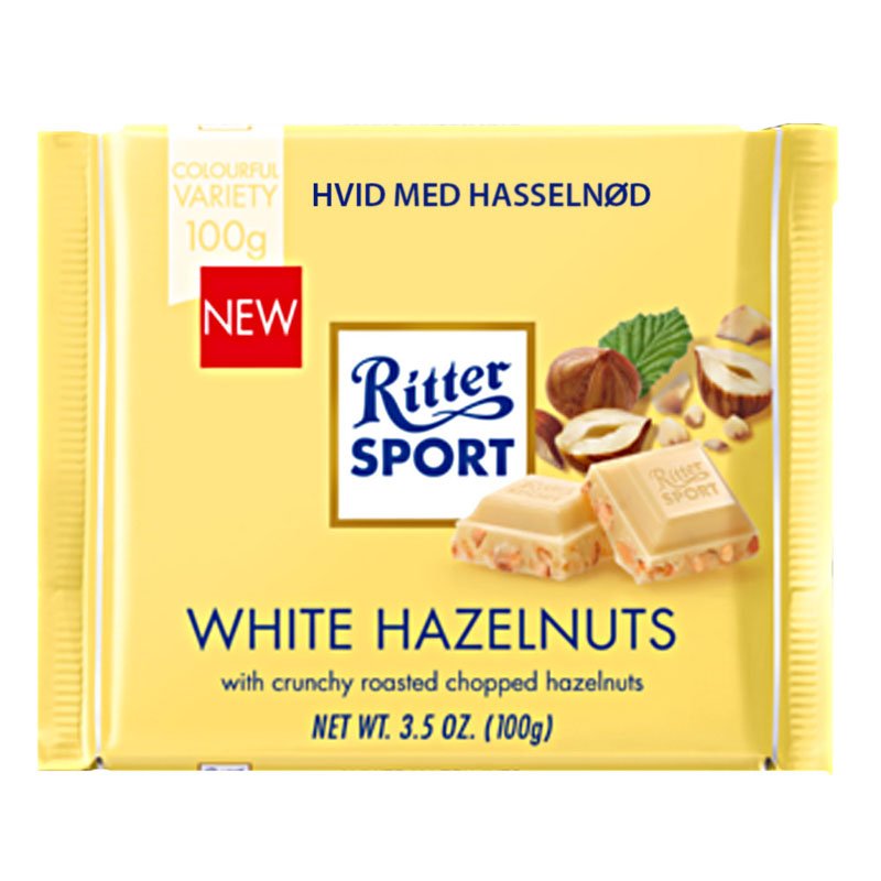 Valkosuklaa, Hasselpähkinä 100g - 23% alennus