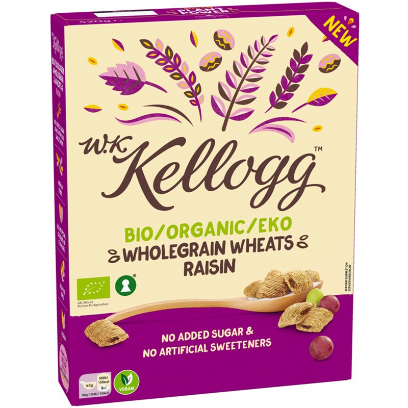 Luomu Hiutaloitua Täysjyvävehnää "Raisin" 420g - 63% alennus