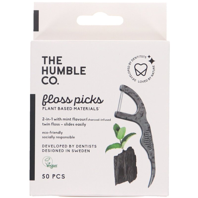 Hammaslankatikut Charcoal & Mint 50kpl - 33% alennus