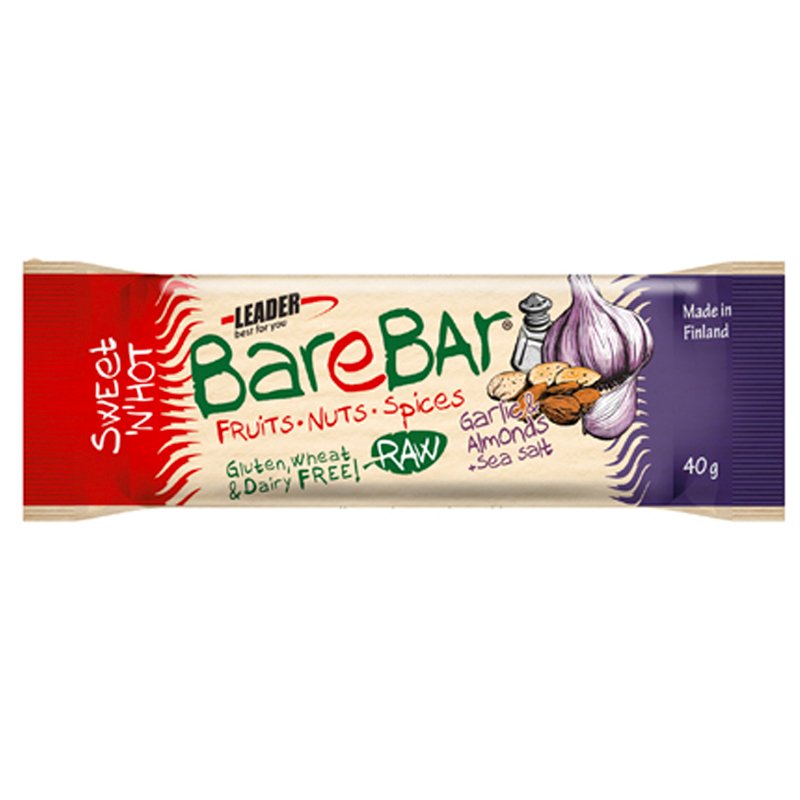 Patukat "Garlic Almonds & Sea Salt" 40 g - 81% alennus