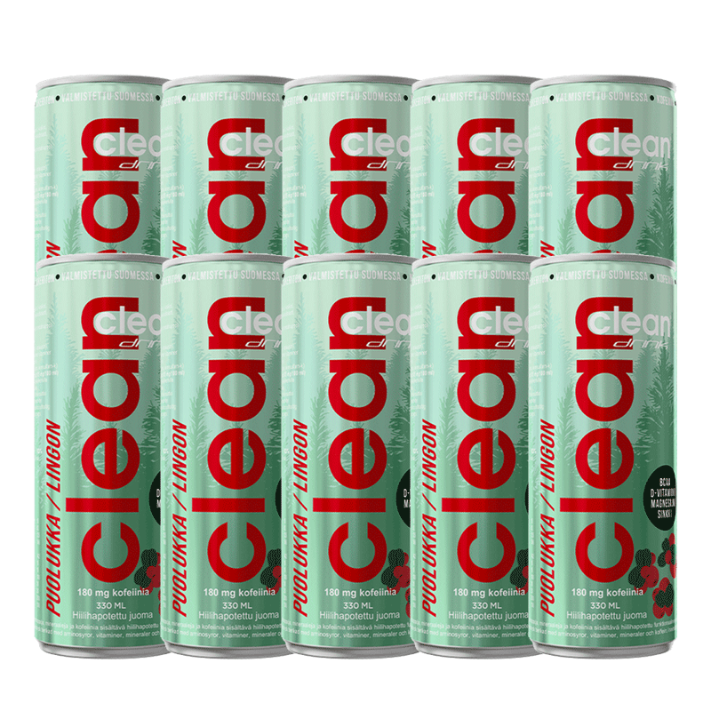 Clean BCAA Puolukka Urheilujuomat 10kpl - 60% alennus