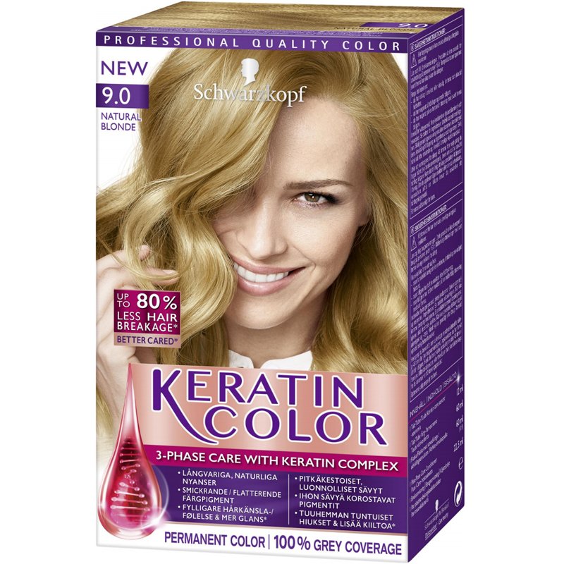 Hiusväri "Keratin Color 9.0 Natural Blonde" - 37% alennus