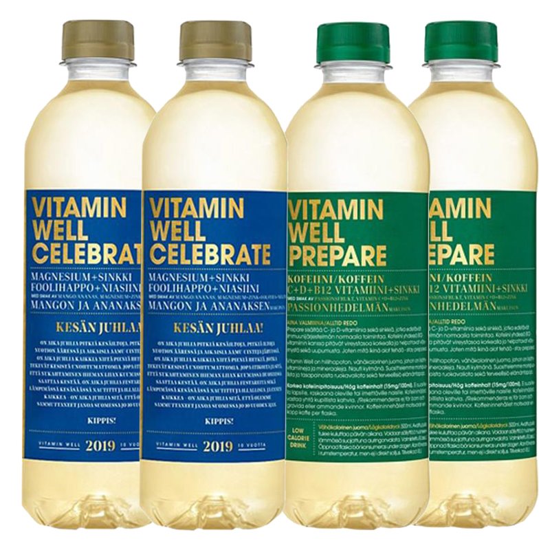 Vitamiinijuomat 4kpl - 79% alennus