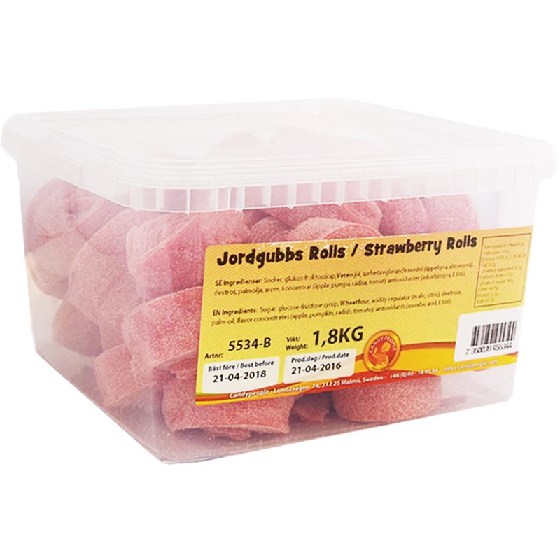 Kokonainen laatikko: "Jordgubbs Rolls" 1,8kg - 92% alennus