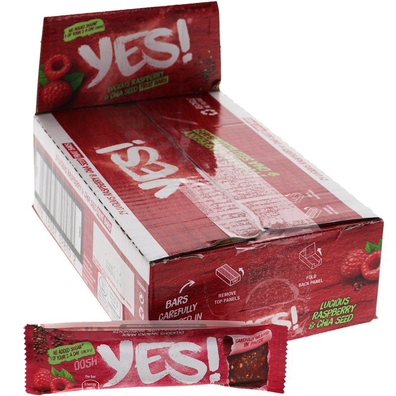 Välipalapatukat Vadelma & Chia 24kpl - 60% alennus