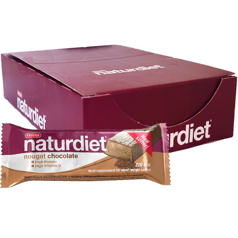 Laatikollinen ateriankorvikepatukoita "Chocolate & Nougat" 18 x 58 g - 63% alennus