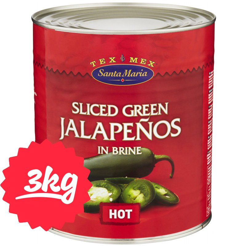 Green Jalapeños 3kg - 80% alennus