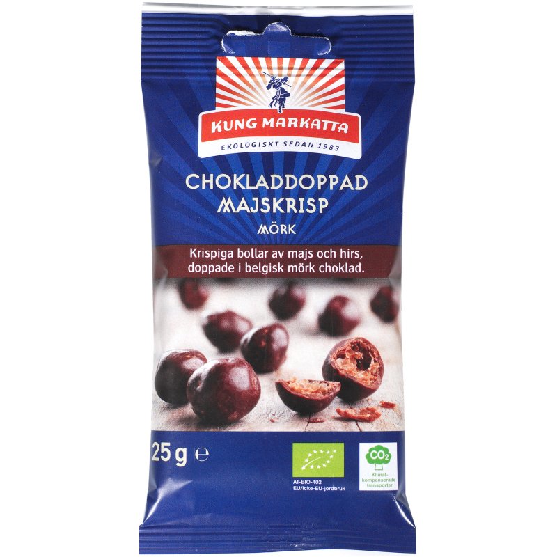 Suklaapäällysteiset maissipallot 25 g - 45% alennus