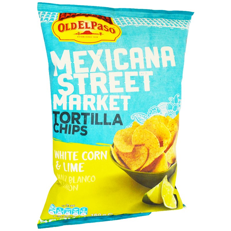 Tortillasipsit "White Corn & Lime" 150g - 75% alennus