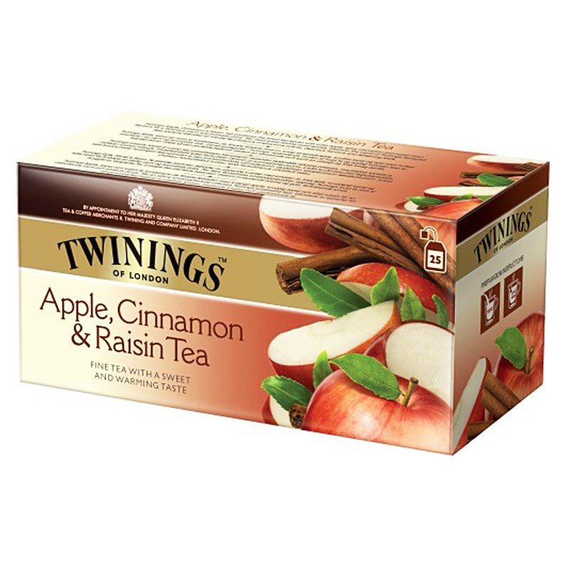 Musta tee omena, kaneli ja rusina 25-pack - 95% alennus