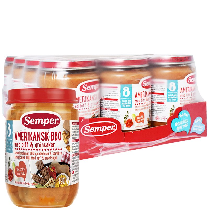 Laatikollinen Lastenruokaa "Amerikkalainen BBQ" 12 x 190g - 92% alennus