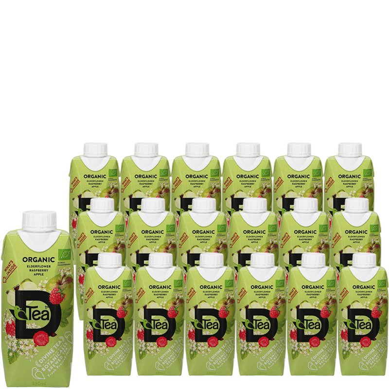 Luomu Teejuomat Elderflower, Apple & Raspberry 18kpl - 81% alennus